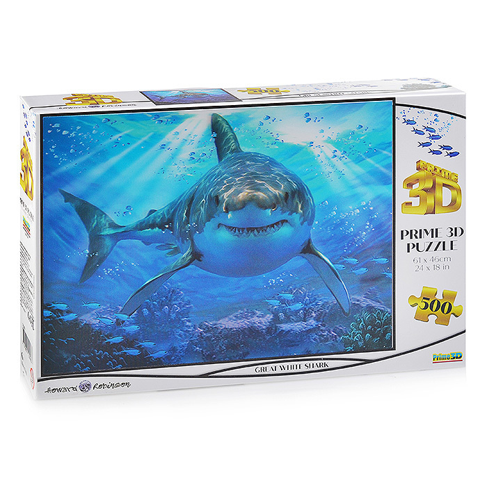 Пазл 3D "Большая белая акула " 500 детал., 6+ #1