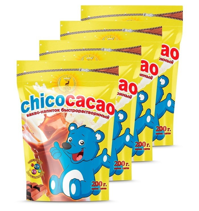 Какао-напиток растворимый Chicocacao 200 грамм X 4 #1