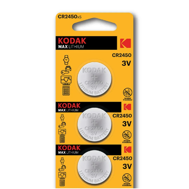 Kodak Батарейка CR2450, Литиевый тип, 3 В, 3 шт #1