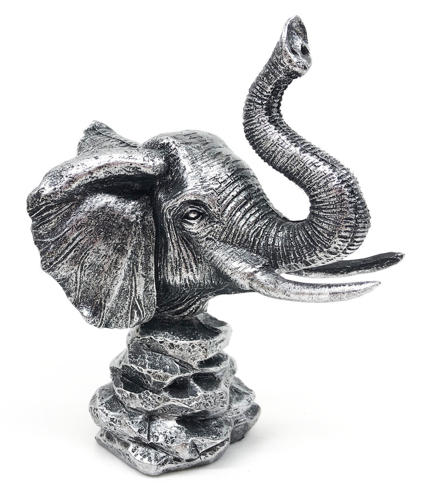 Статуэтка "Бюст слона" (серебро, средняя) "WoodOw #1
