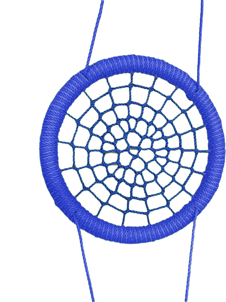 Качели-гнездо подвесные STORK NEST Парковые Диаметр 140 см Обод синий Толщина нити обода 15 мм Цвет сетки #1