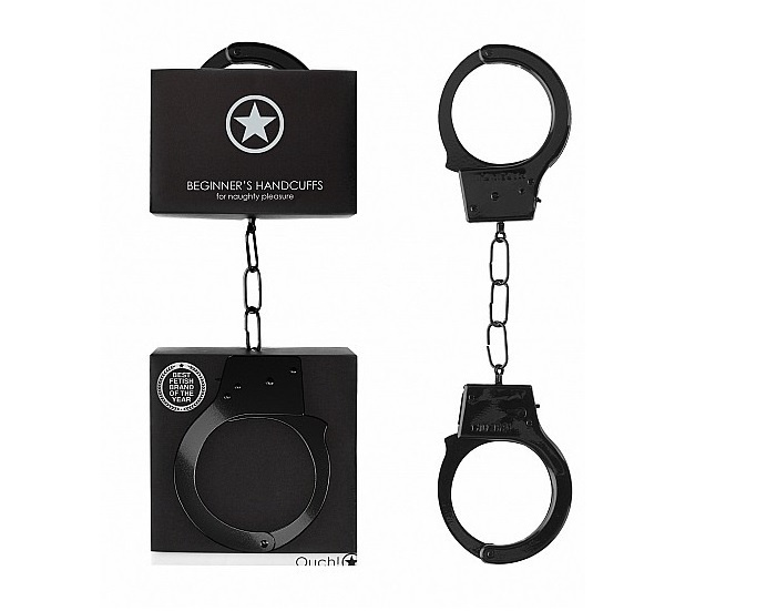 Классические наручники из металла Beginner's Handcuffs для эротических ролевых игр и практиках БДСМ, #1