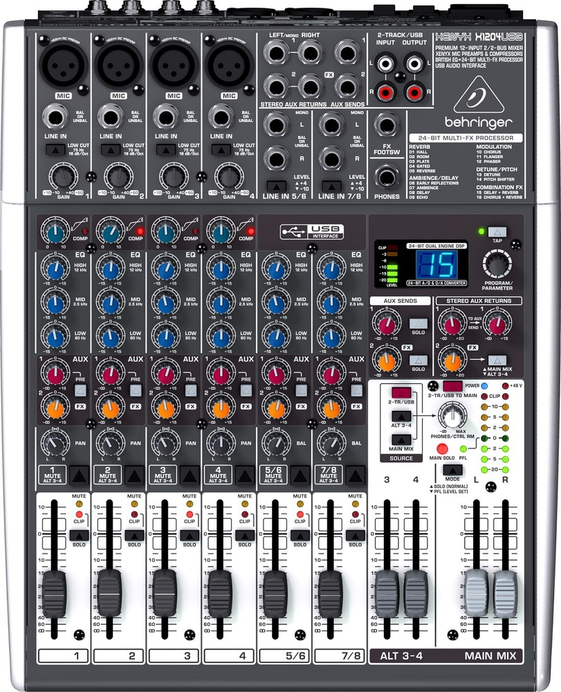 Микшерный пульт аналоговый Behringer Xenyx X1204USB #1