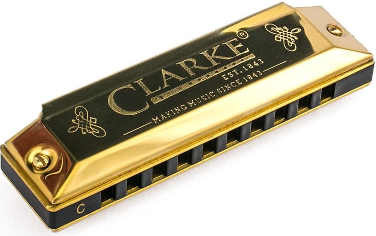 Губная гармоника Clarke CH, строй "С", цвет золото. #1