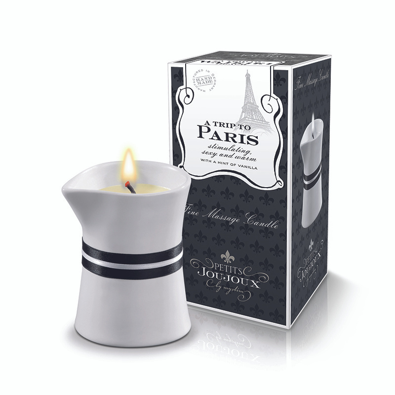 Свеча для массажа с ароматом ванили и сандала Mystim Petits Joujoux A Trip To Paris, 190г  #1