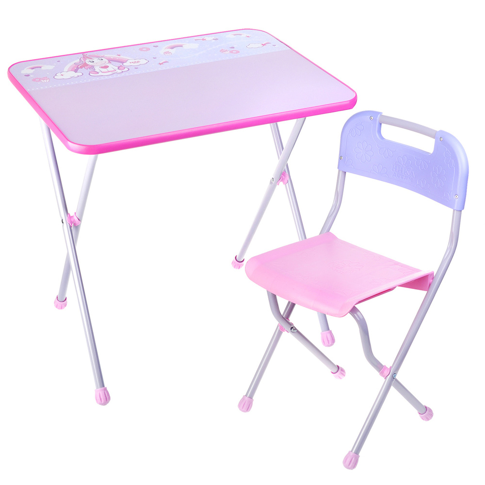 НИКА Комплект детской мебели Алина столешница Единорог КА2-М/1 цвет розовый от 3 до 7 лет Nika  #1