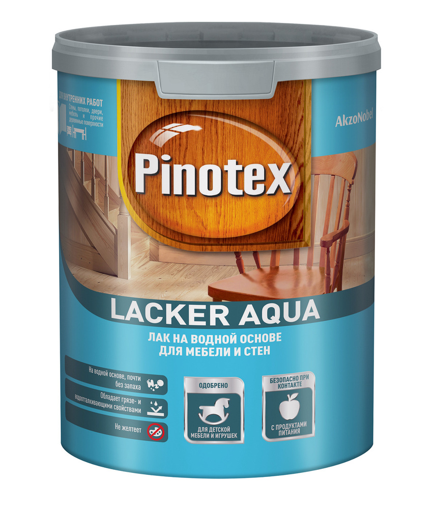 PINOTEX LACKER AQUA 10 / Пинотекс Лакер Аква 10 лак на водной основе для мебели и стен, матовый (1 л) #1
