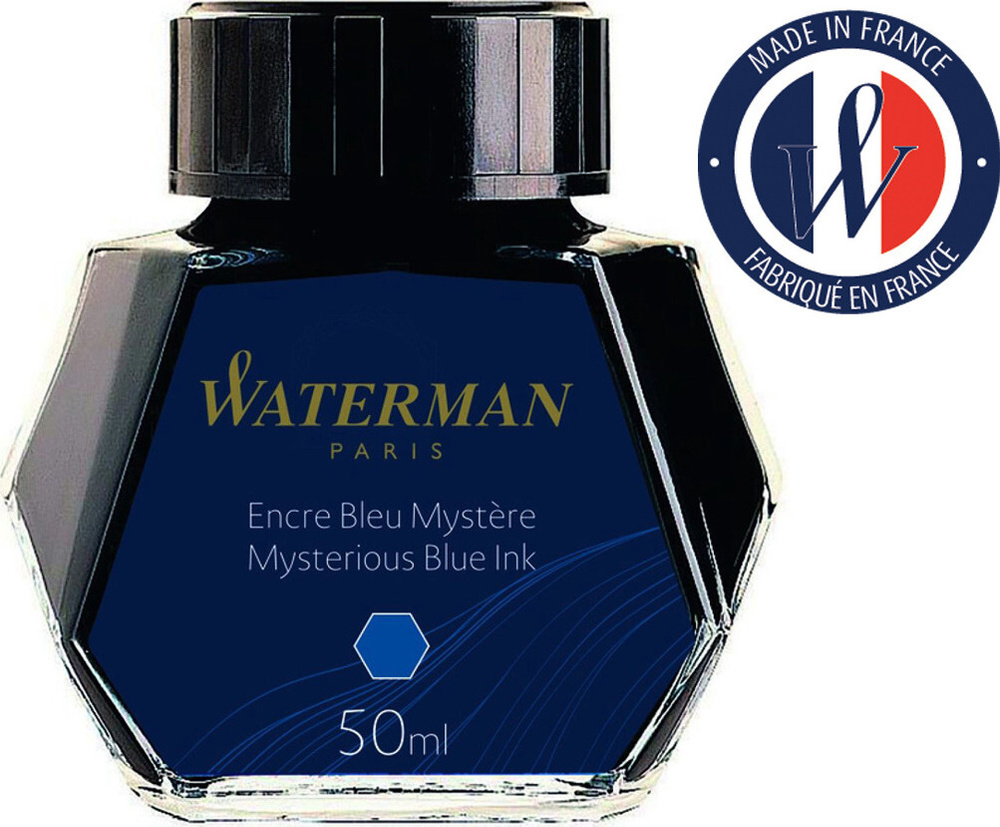 Флакон с чернилами Waterman Ink Bottle Blue/Dark 51064 (S0110790) для перьевых ручек  #1