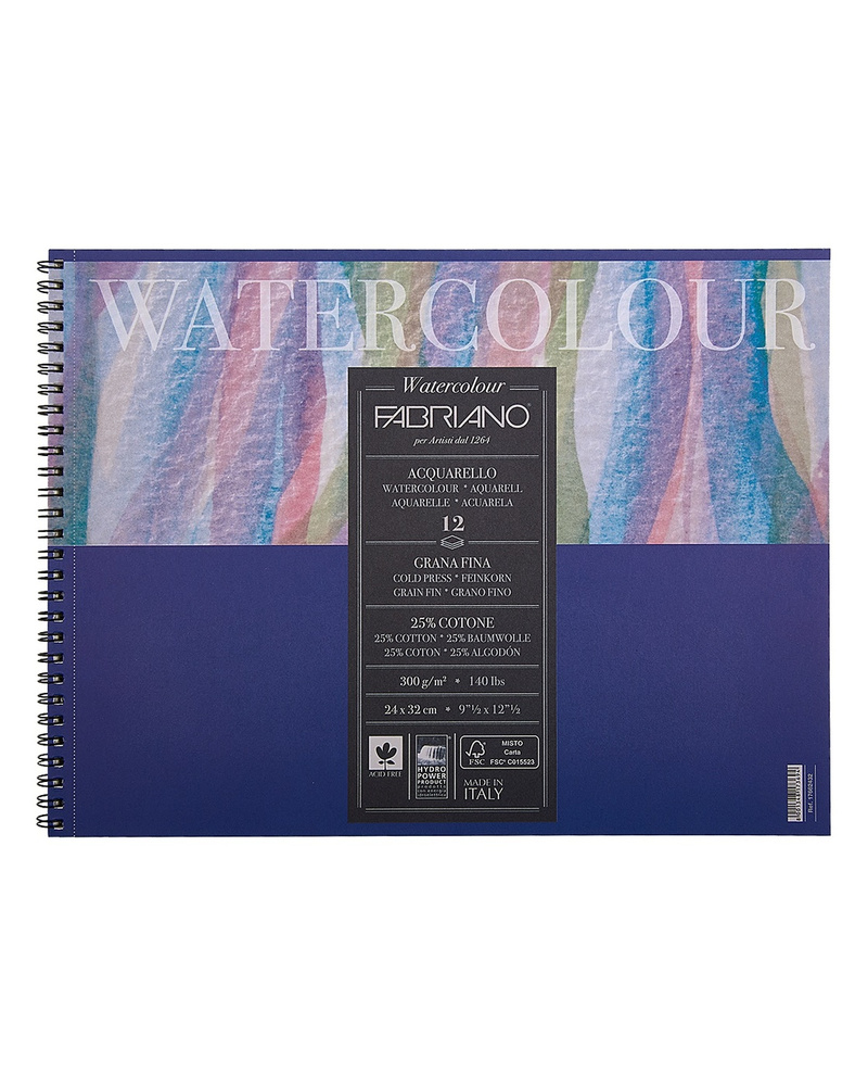 Бумага для акварели Watercolour Studio 300г/м2, 24x32см., фин, альбом 12 листов  #1