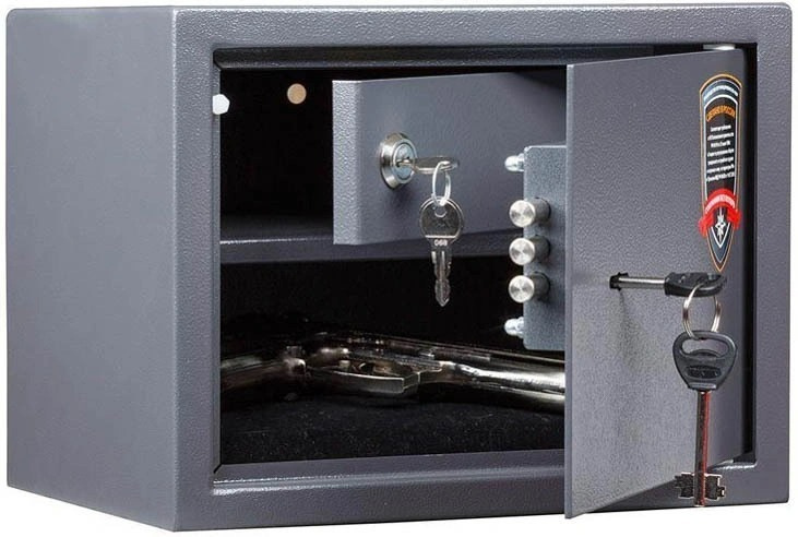Сейф мебельный для дома и офиса AIKO TT-23 ключевой замок 23x30x25 см/ сейф пистолетный для денег металлический/ #1