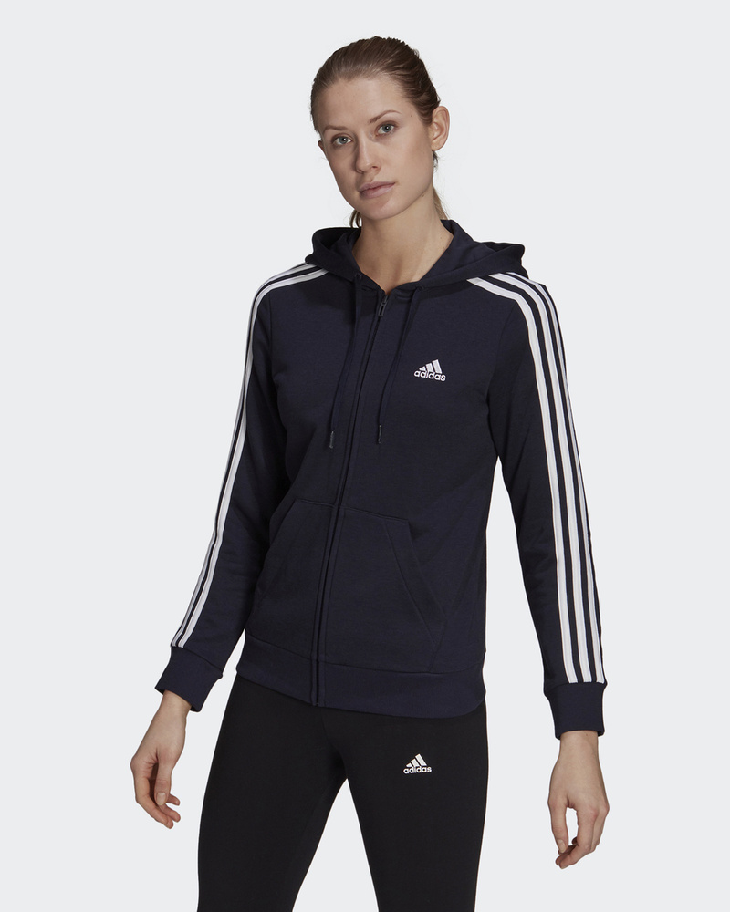 Толстовка adidas Sportswear Essentials French Terry 3-Stripes Full-Zip Hoodie #1