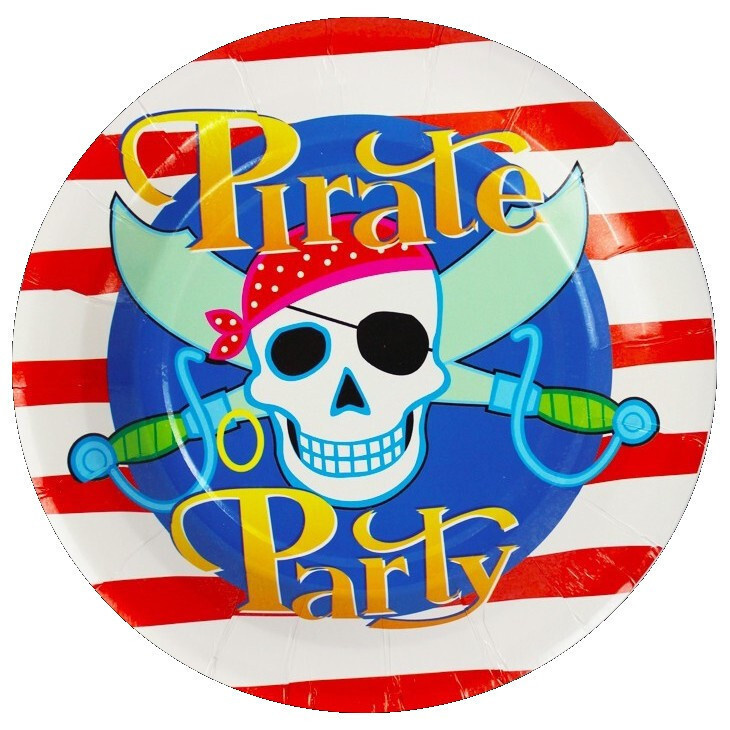 Тарелки ПатиПраздник "Pirate Party", 6шт, 18см #1