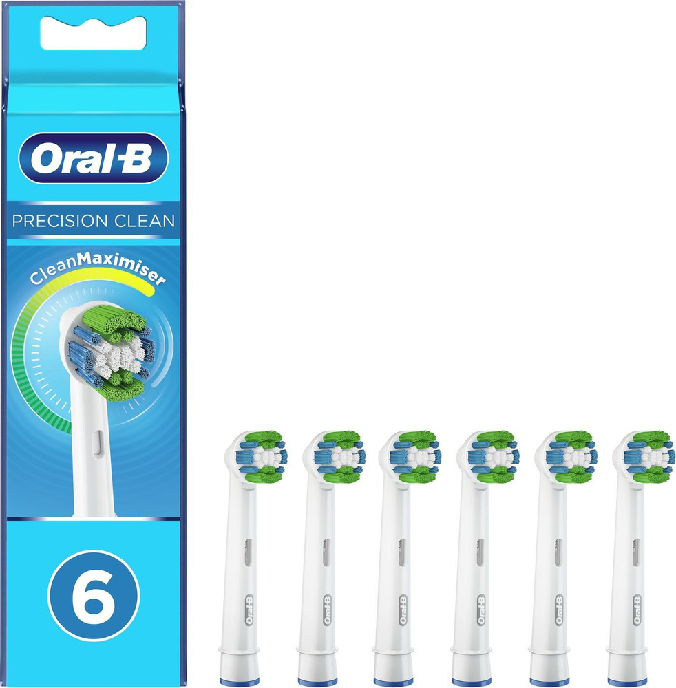 Сменные насадки для электрических зубных щеток Oral-B Precision Clean с технологией CleanMaximiser, 6 #1