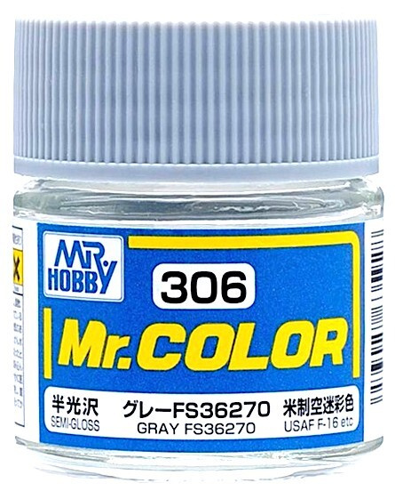 Mr.Color Краска эмалевая цвет Gray FS36270 (USAF F-16 etc) полуматовый, 10мл  #1