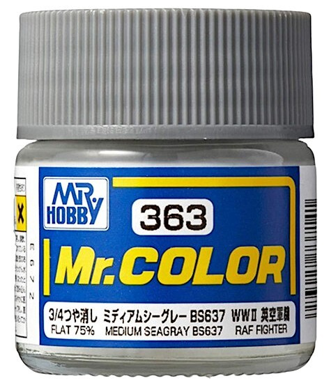 Mr.Color Краска эмалевая цвет Medium Seagray BS637 (RAF Fighter), 75% матовый, 10мл  #1