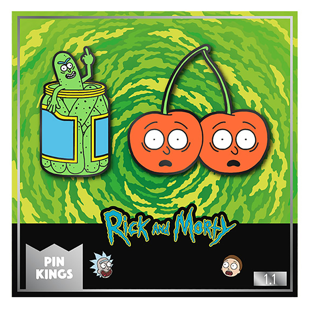 Значок Pin Kings Рик и Морти (Rick and Morty) 1.1 Рассол и Вишня - набор из 2 шт. / брошь / подарок парню #1