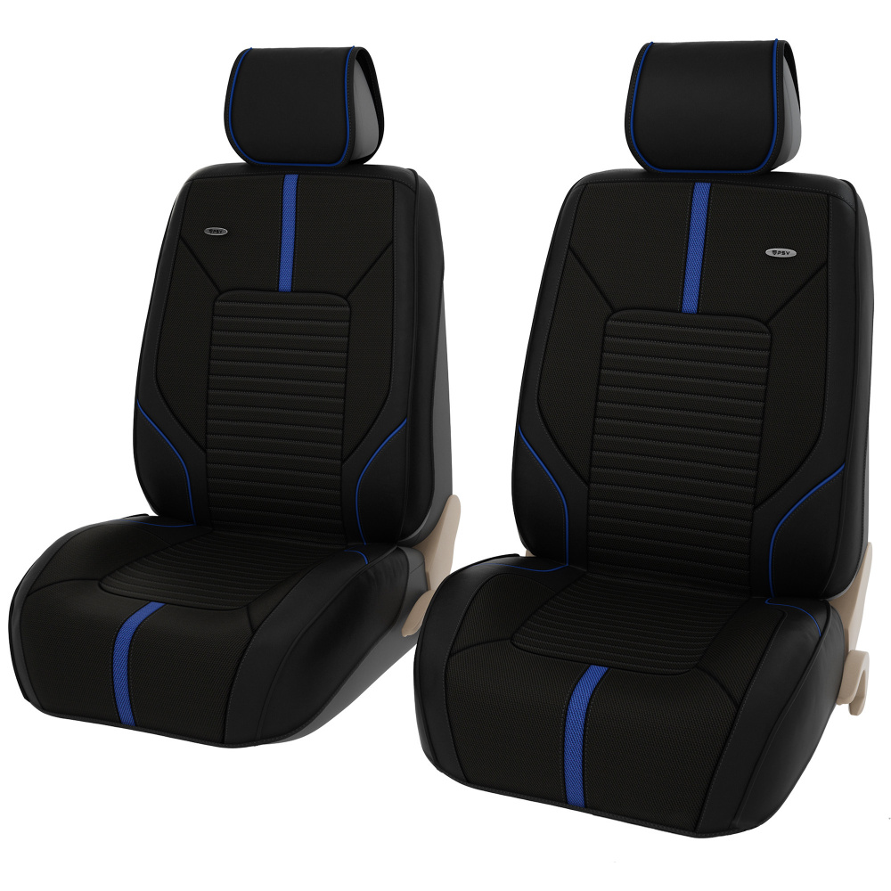 Накидки в машину универсальные 2D PSV Cross 2 FRONT (Черно-Синий), на передние сиденья  #1