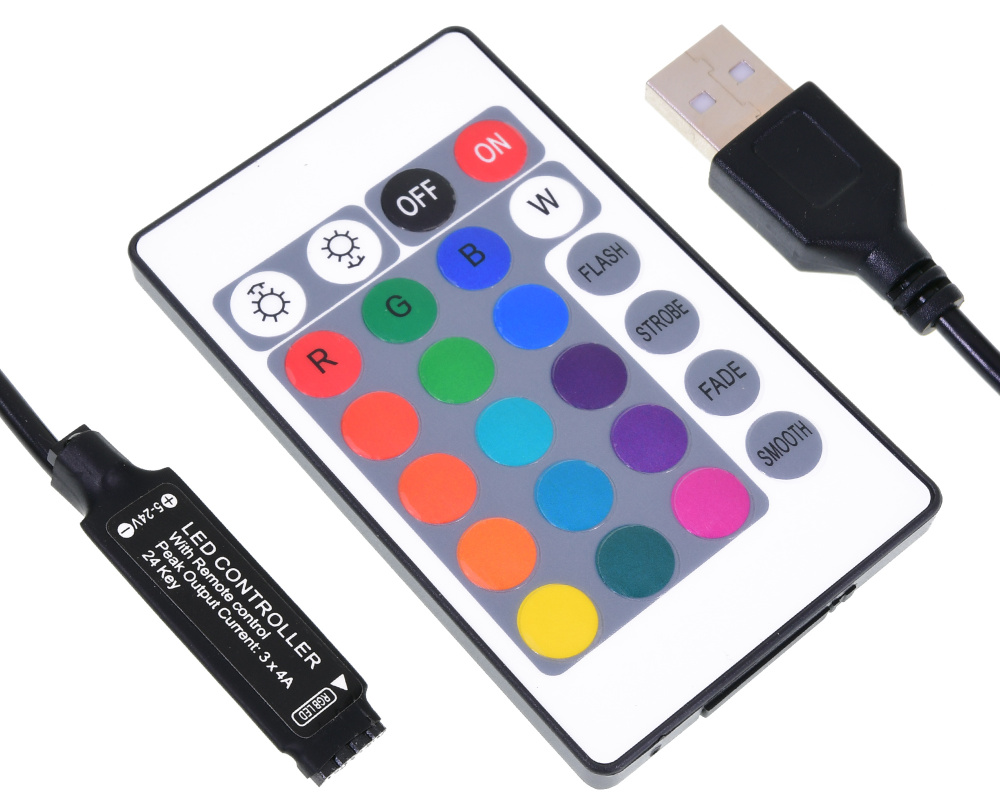 Контроллер RGB с пультом IR Controller DLED c USB 5V #1