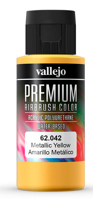 Краска Vallejo серии Premium Color - Metallic Yellow 60мл. #1