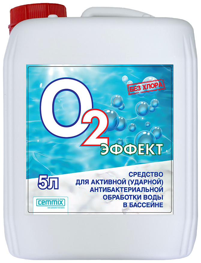 Средство для ударной антибактериальной обработки бассейнов "О2 Эффект" Cemmix, 5 литров  #1