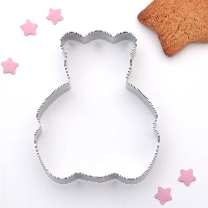 Форма для вырезания печенья Медвежонок , 6 6,5 1,5 см, цвет хромированный  #1