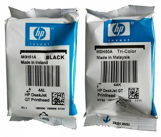 Комплект печатающих головок оригинальный HP M0H50A / M0H51A / 3YP61AE черный, трехцветный для HP GT5810 #1