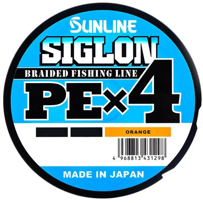 Шнур PE Sunline SIGLON X4 #0.2/3lb (150 м, 0.076 мм, 1.6 кг, оранжевый) #1