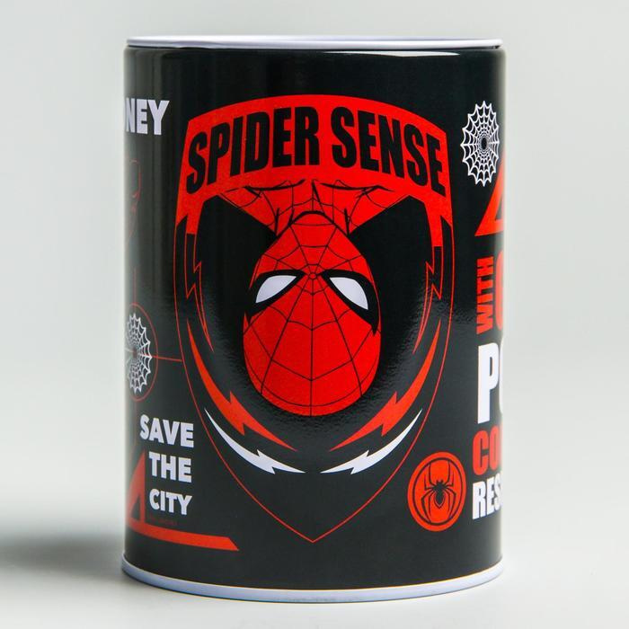 Копилка для денег, монет, купюр "Spider sense", Человек-паук 6,5 см х 6,5 см х 12 см  #1