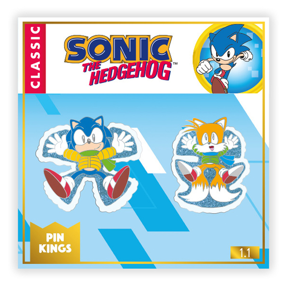 Значок Pin Kings Sonic the Hedgehog (Соник) Classic 1.1 - набор из 2 шт / брошь / подарок парню мужчине #1