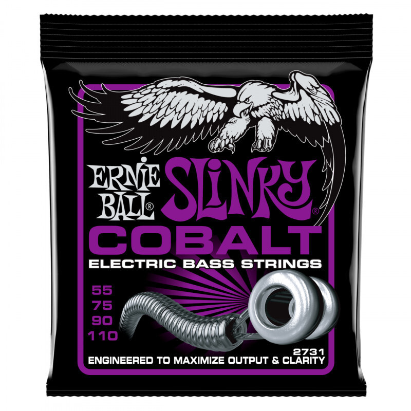 Ernie Ball 2731 - струны для бас-гитары Cobalt Bass Power Slinky (55-75-90-110) #1