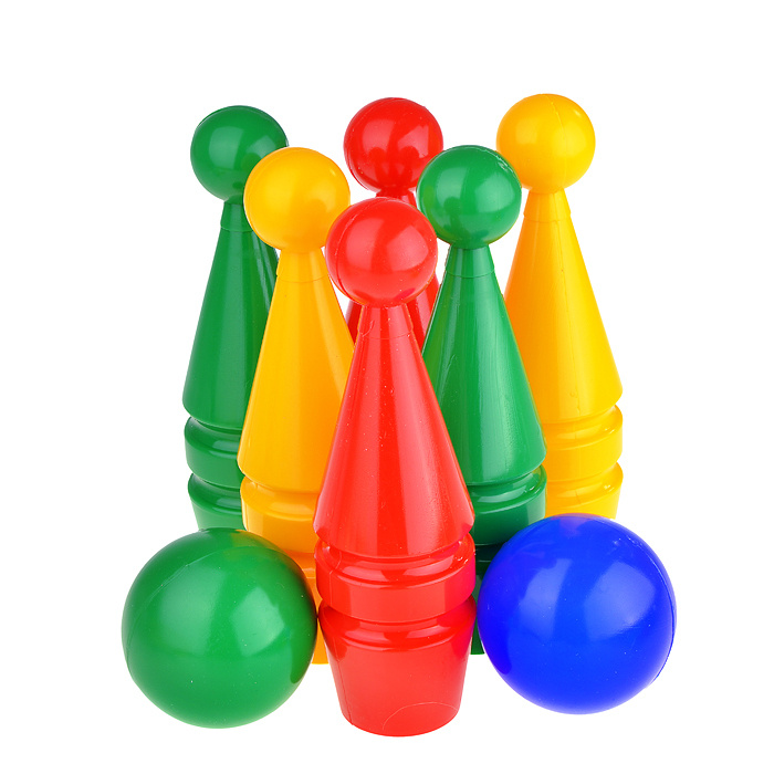Стром Игрушка для подвижных игр / Детская Игра "Кегли" Боулинг 8 предметов У472  #1