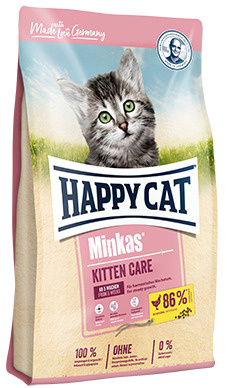 Корм сухой для котят до 5 месяцев с птицей HAPPY CAT Minkas Kitten Care Geflugel, 10 кг  #1