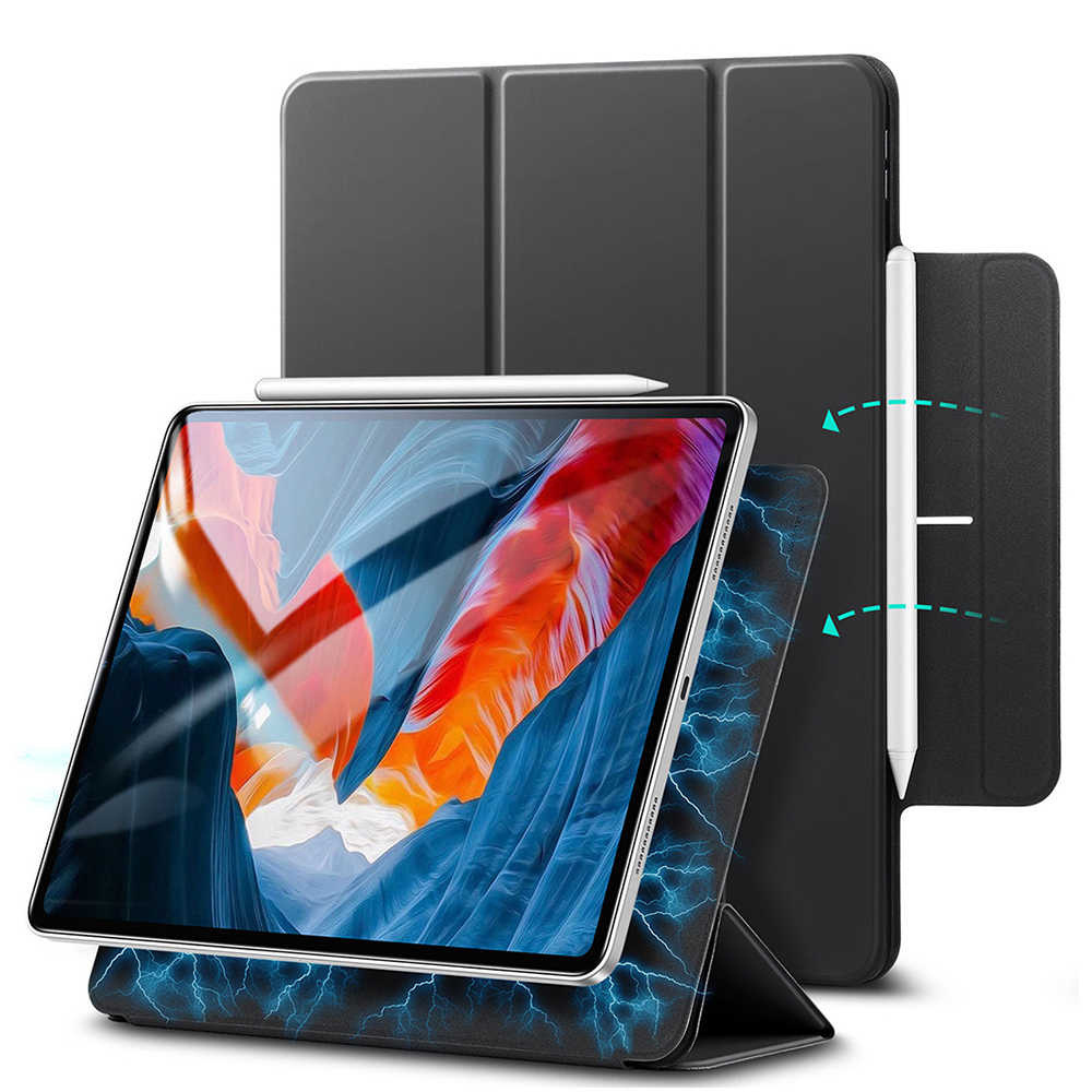 Чехол книжка ESR Rebound Magnetic Case с застежкой для iPad Pro 12.9 (2020, 2021, 2022), черный  #1