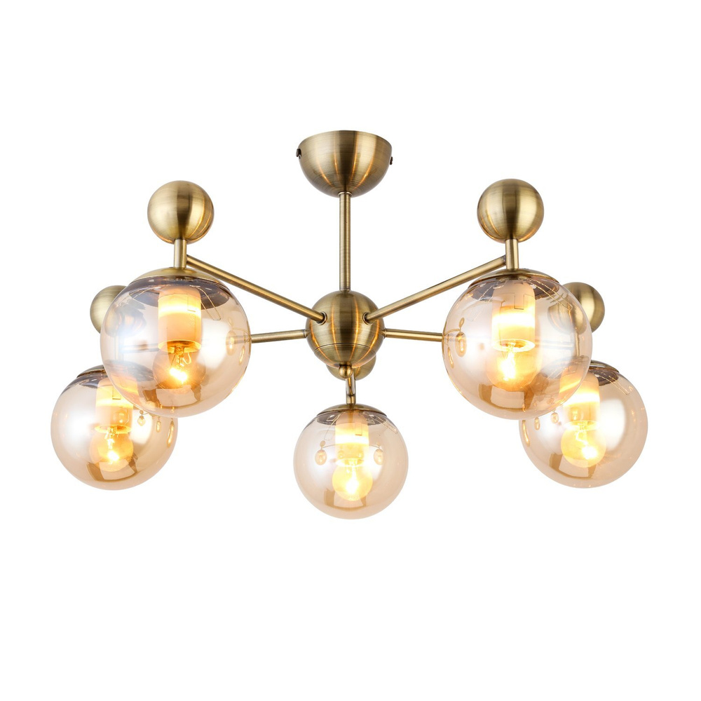 Светильник потолочный EVOLUCE цвет прозрачный, янтарный коллекция PECHIO в стиле Modern цоколь E27 ламп #1