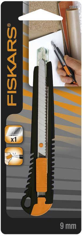 Нож "Fiskars", канцелярский 9 мм арт. 1389F #1