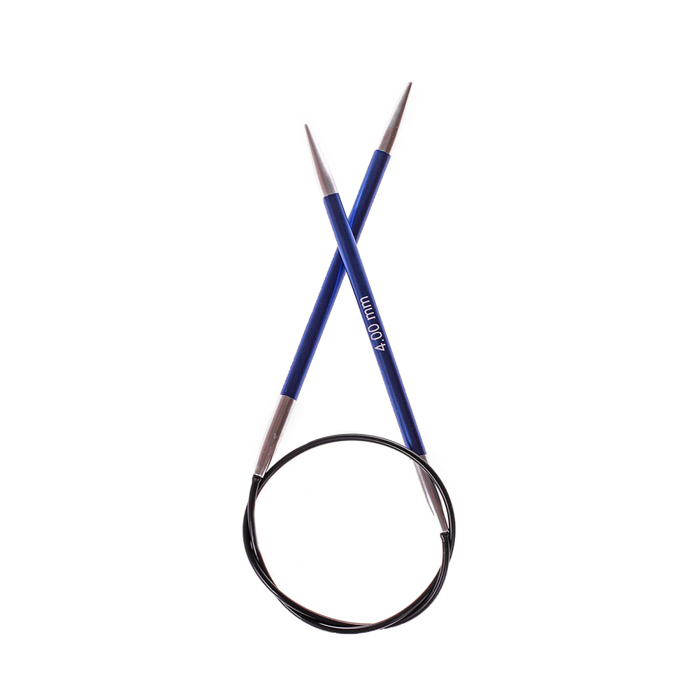 47069 Спицы круговые для вязания с эластичной гибкой леской 40 х 4.00 мм Zing KnitPro  #1