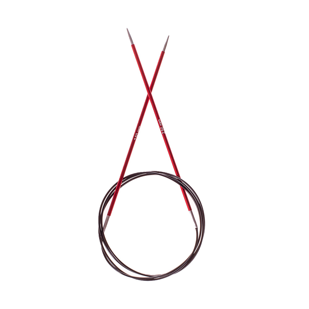 47153 Спицы круговые для вязания с эластичной гибкой леской 100 х 2.5 мм Zing KnitPro  #1
