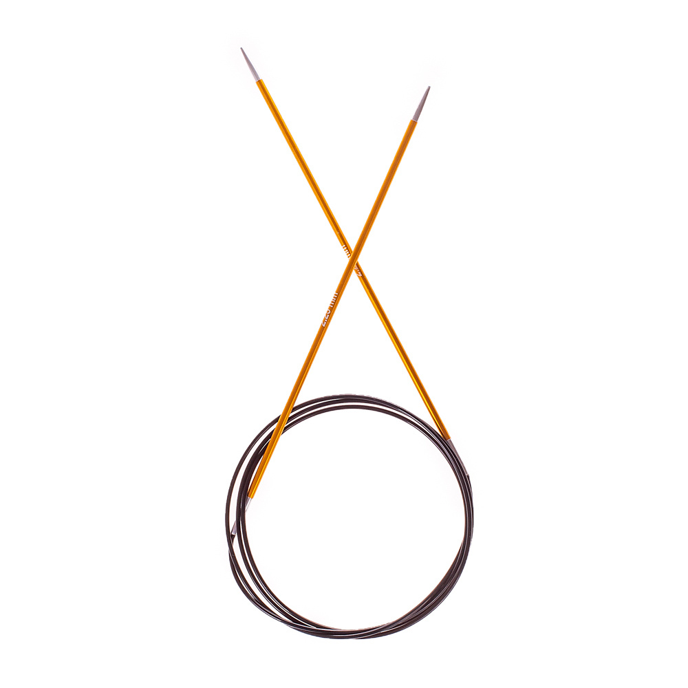 47152 Спицы круговые для вязания с эластичной гибкой леской 100 х 2.25 мм Zing KnitPro  #1