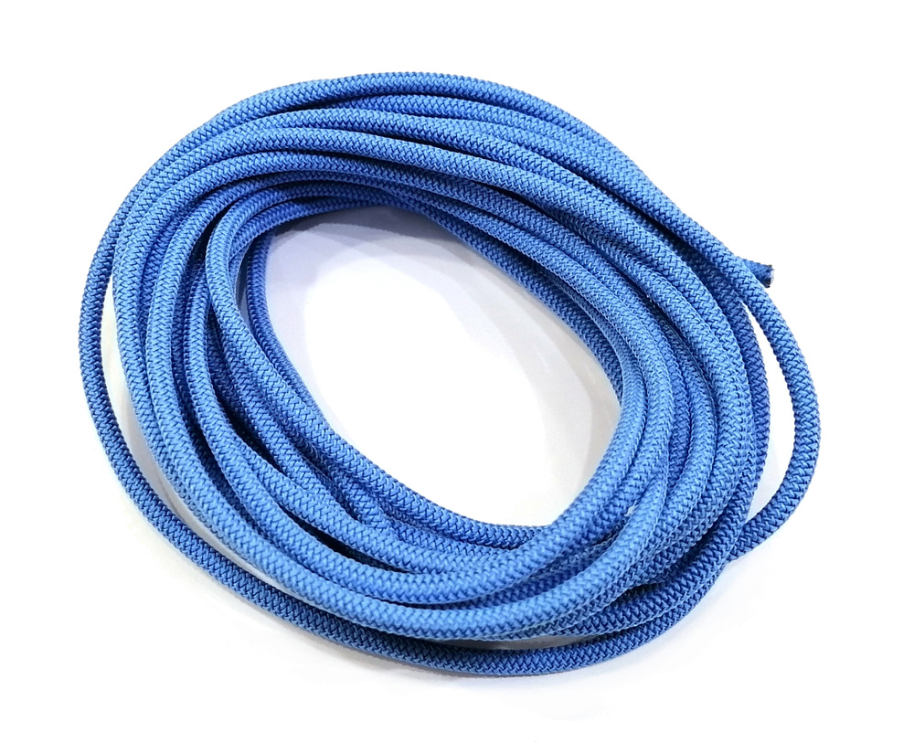 Эластичный шнур 3,5мм, круглое сечение, полиэстер, голубой, 5 метров  #1