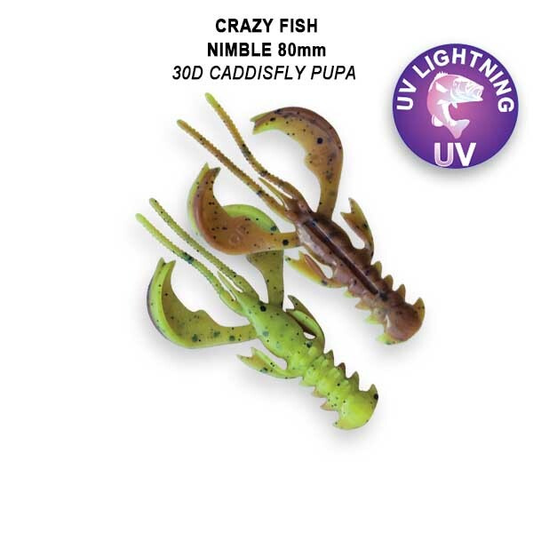 Силиконовые приманки Crazy Fish Nimble 3.2" 72-80-30d-6-F кальмар, плавающие  #1