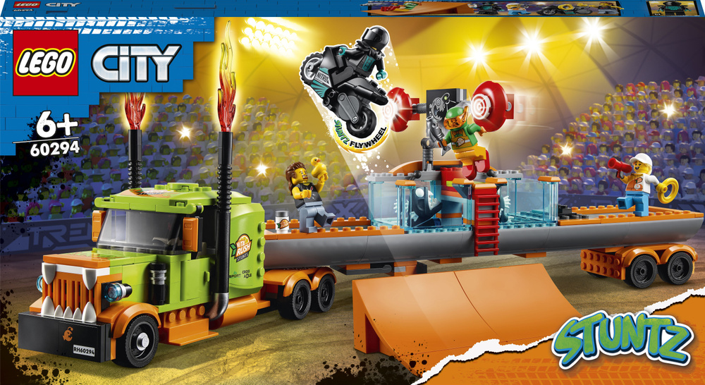 Конструктор LEGO City Stuntz Грузовик для шоу каскадёров, 420 деталей, 6+, 60294  #1