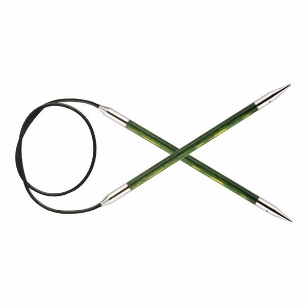 Спицы для вязания Knit Pro круговые, деревянные Royale 5,5мм, 100см, зеленый, арт.29118  #1
