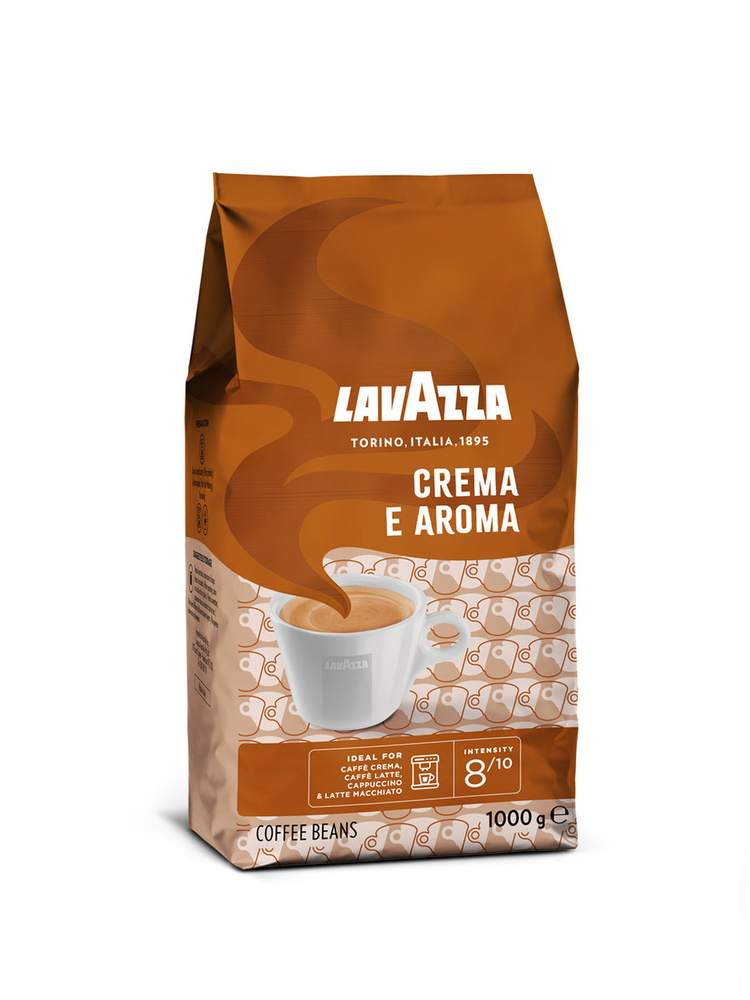 Кофе Lavazza Crema e Aroma натуральный жареный в зернах, 1кг #1