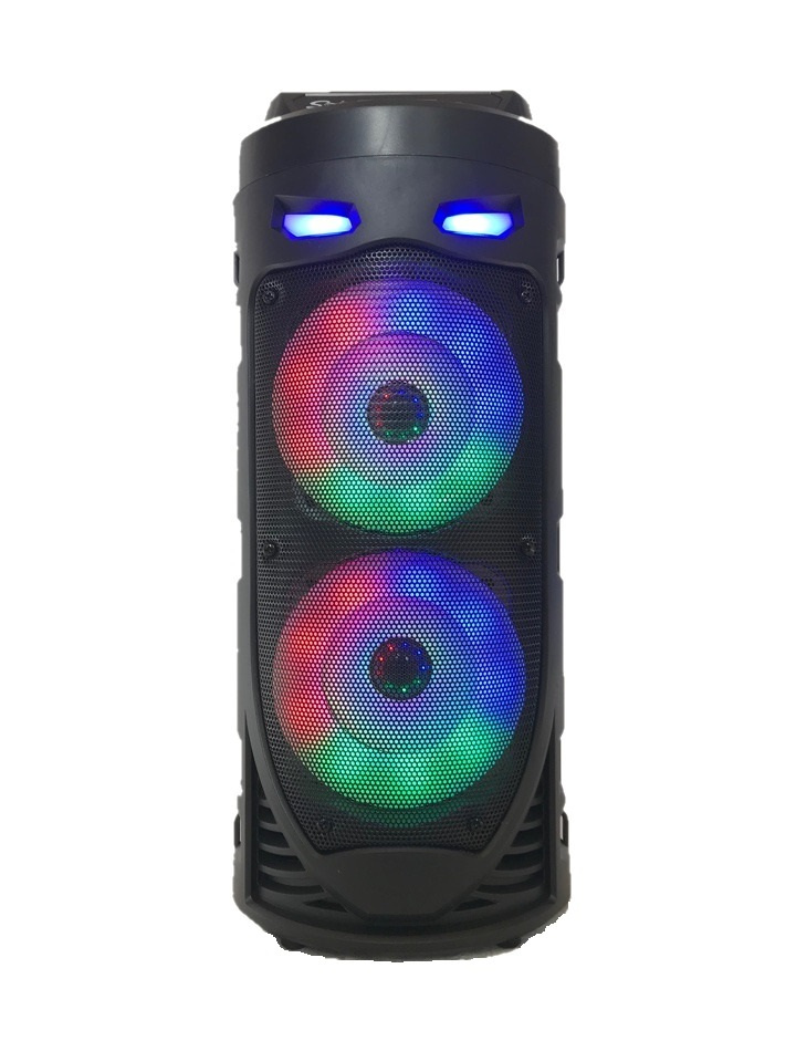 Колонка беспроводная Bluetooth портативная Sing-E ZQS с микрофоном для караоке, LED подсветка круги. #1