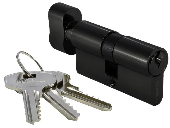 Ключевой цилиндр MORELLI (Морелли) ключ/цилиндр (60 мм) 60CK BL Цвет - Черный  #1