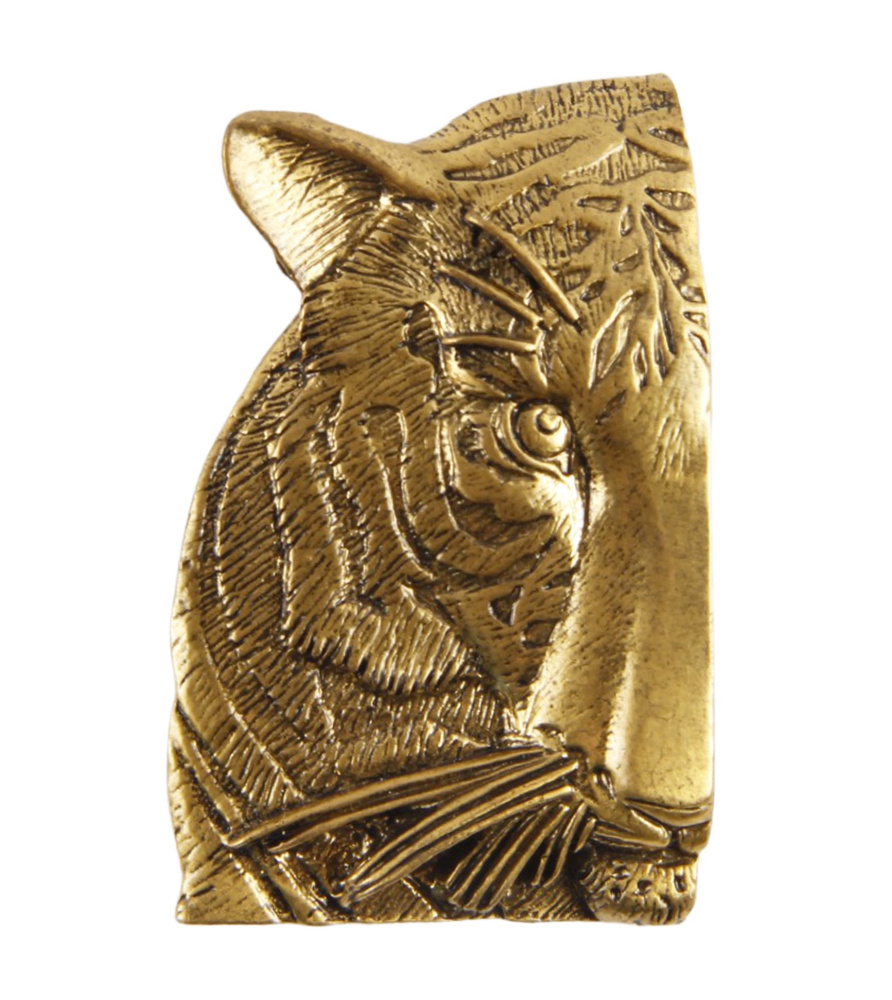 Брошь " Золотой Тигр". Бижутерный сплав золотистого оттенка. Китай, вторая половина ХХ века.  #1