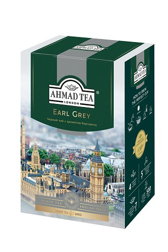 Чай Ahmad Tea Earl Grey черный листовой со вкусом и ароматом бергамота, 200г  #1