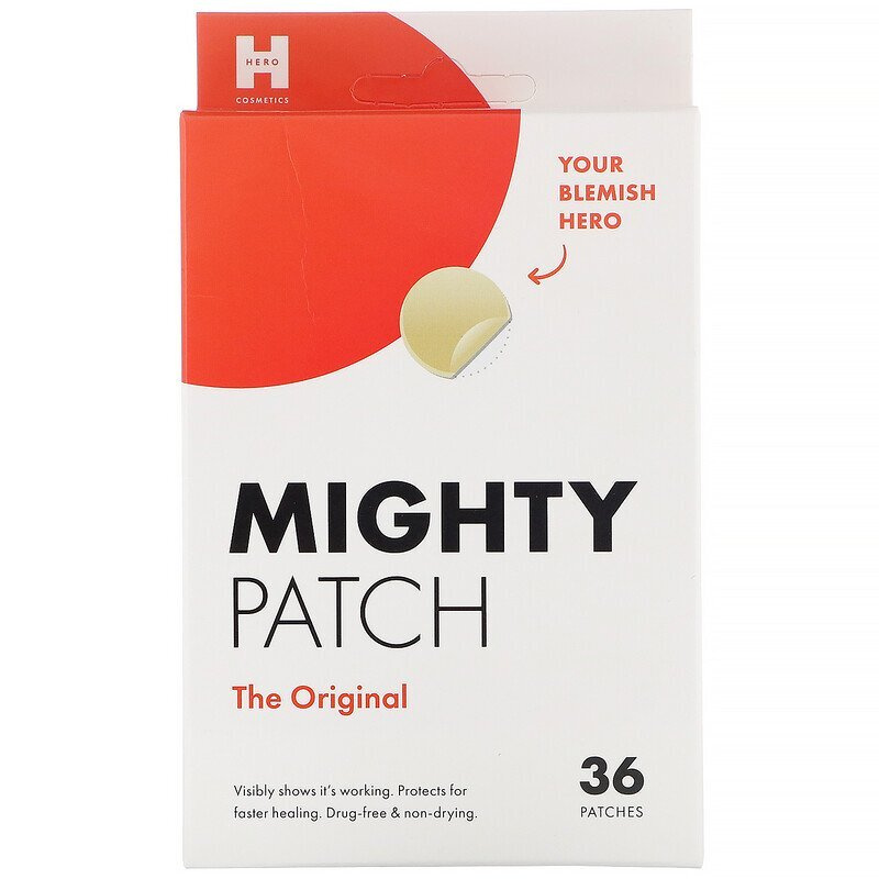Hero Cosmetics Mighty Patch Acne 36 штук, Пластырь от прыщей невидимый, гидроколлоидные патчи от акне, #1
