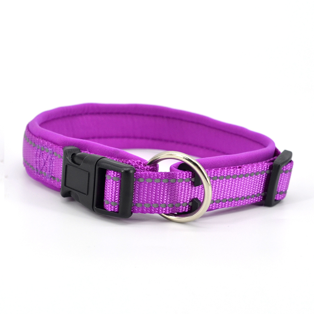 Ошейник для собак и кошек легкий с неопреновой подкладкой Zoowell Violet L (фиолетовый)  #1