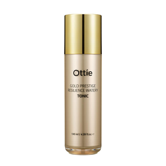 Ottie Увлажняющий тонер для упругости кожи с частичками золота Gold Prestige Resilience Watery Tonic, #1